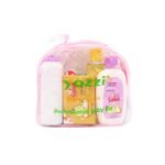 سبوك طقم العناية بالأطفال مكون من 5 قطع (مريلة، صابون، بودرة، لوشن، شامبو)